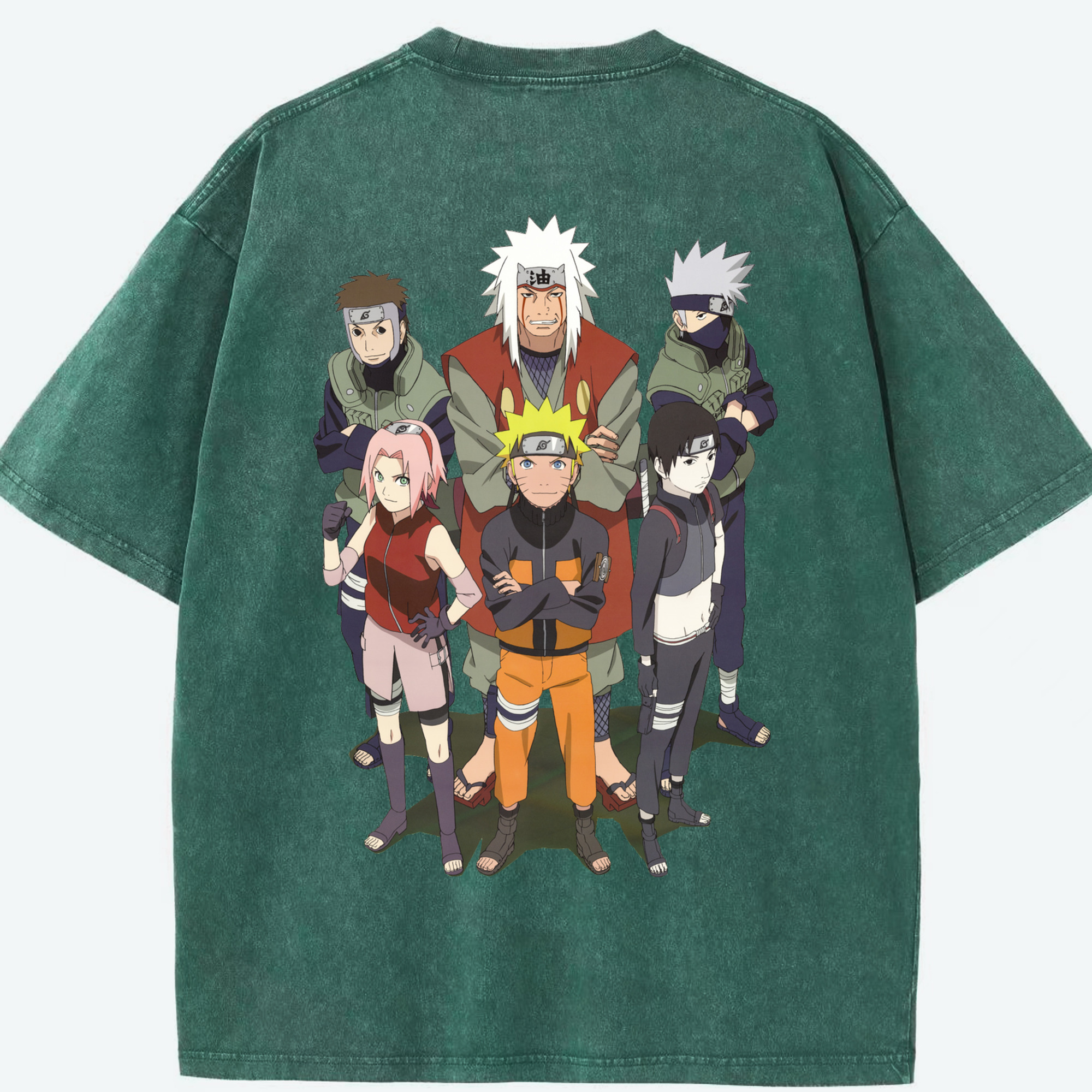 （画像用） NARUTO -ナルト- うずまき ナルト Uzumaki Naruto 綿100% ヴィンテージ風 半袖Tシャツ（背面プリント）
